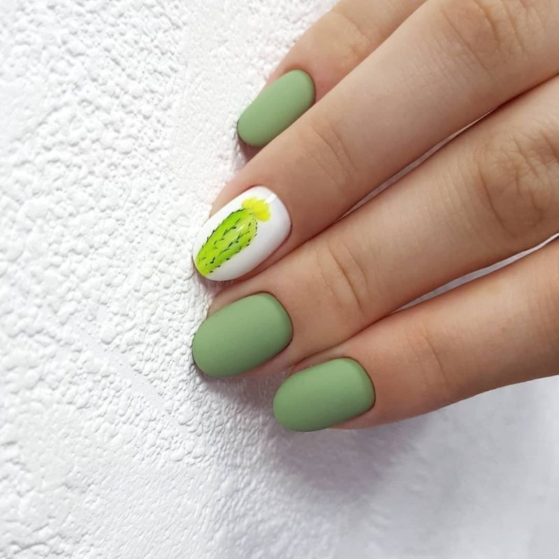 Светло зеленые ногти