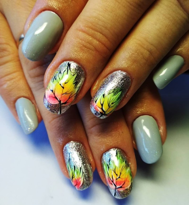 Осенний дизайн ногтей