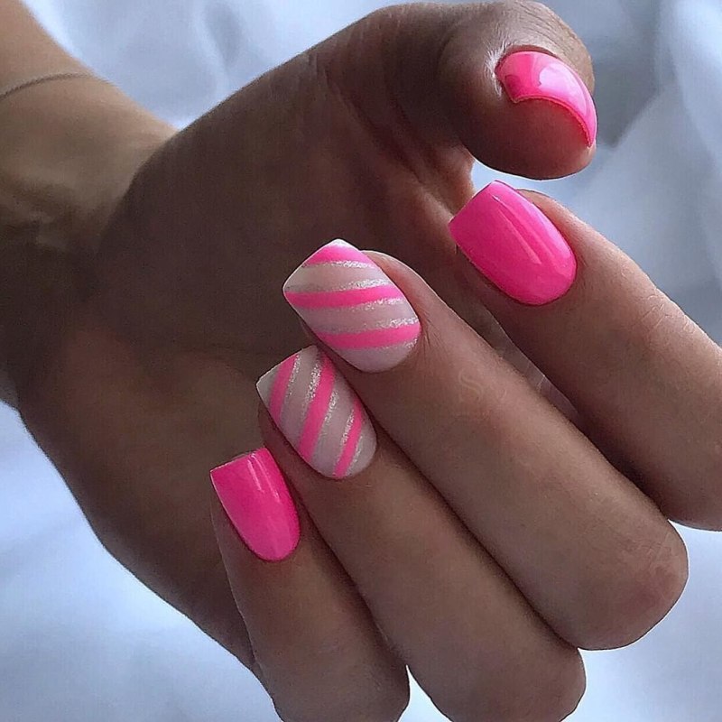 Розовый маникюр для начинающих