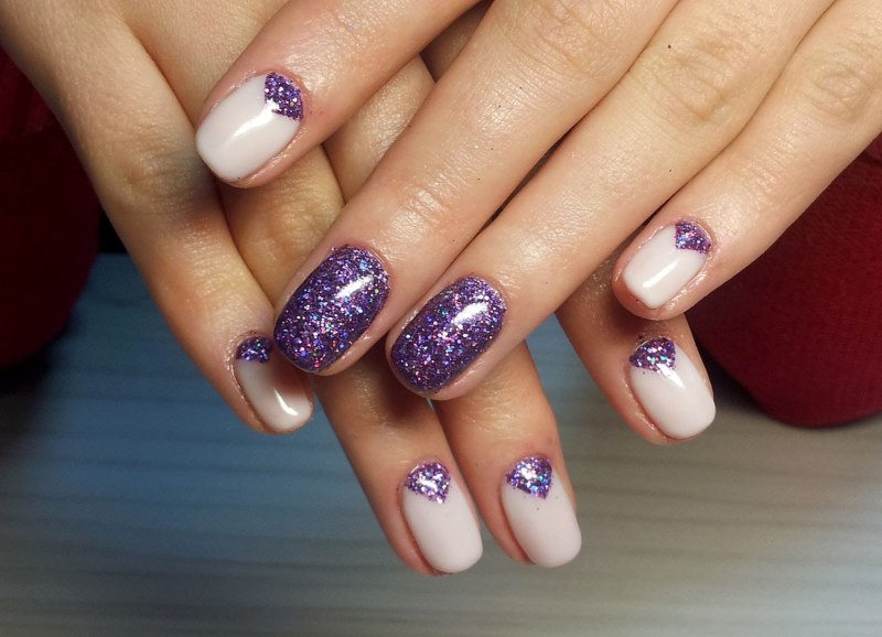 Маникюр растяжка на короткие ногти