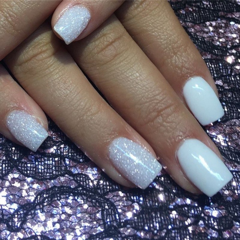 Шеллак омбре с блестками