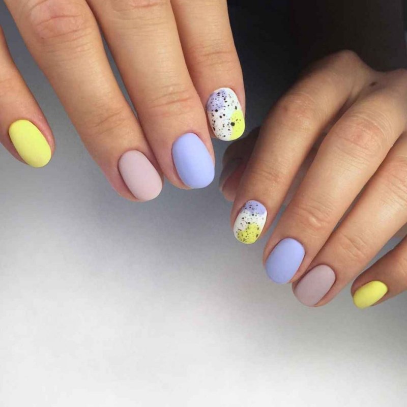 Маникюр перепелиное яйцо