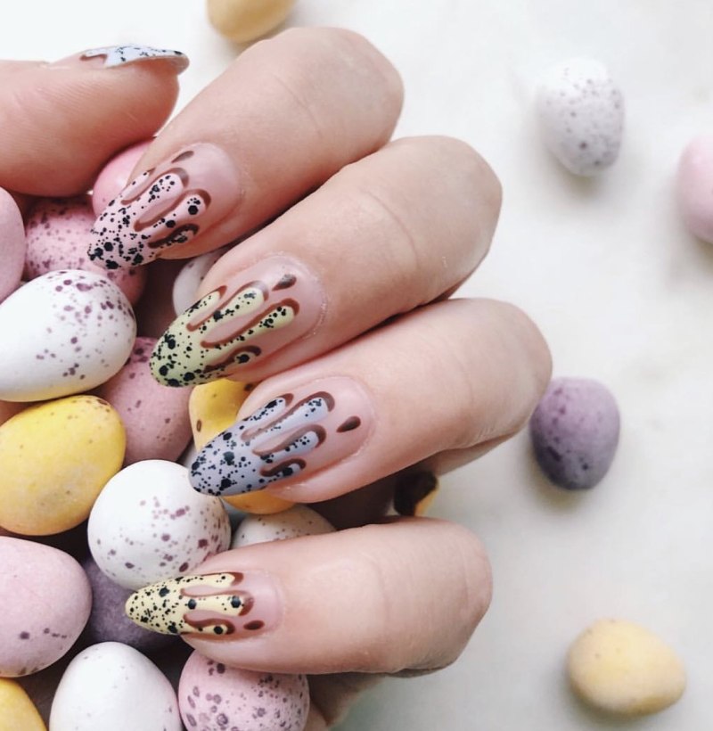 Маникюр перепелиное яйцо 2022