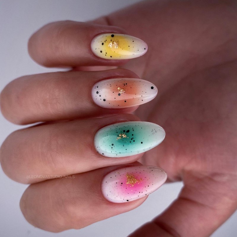 Маникюр перепелиное яйцо 2022