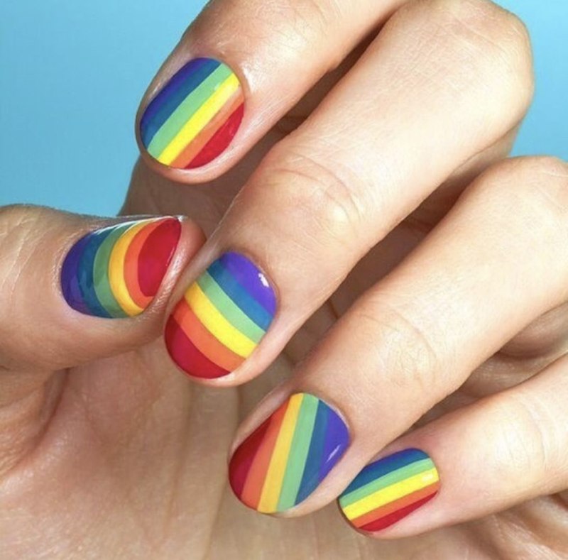 Маникюр желто-зеленый градиент