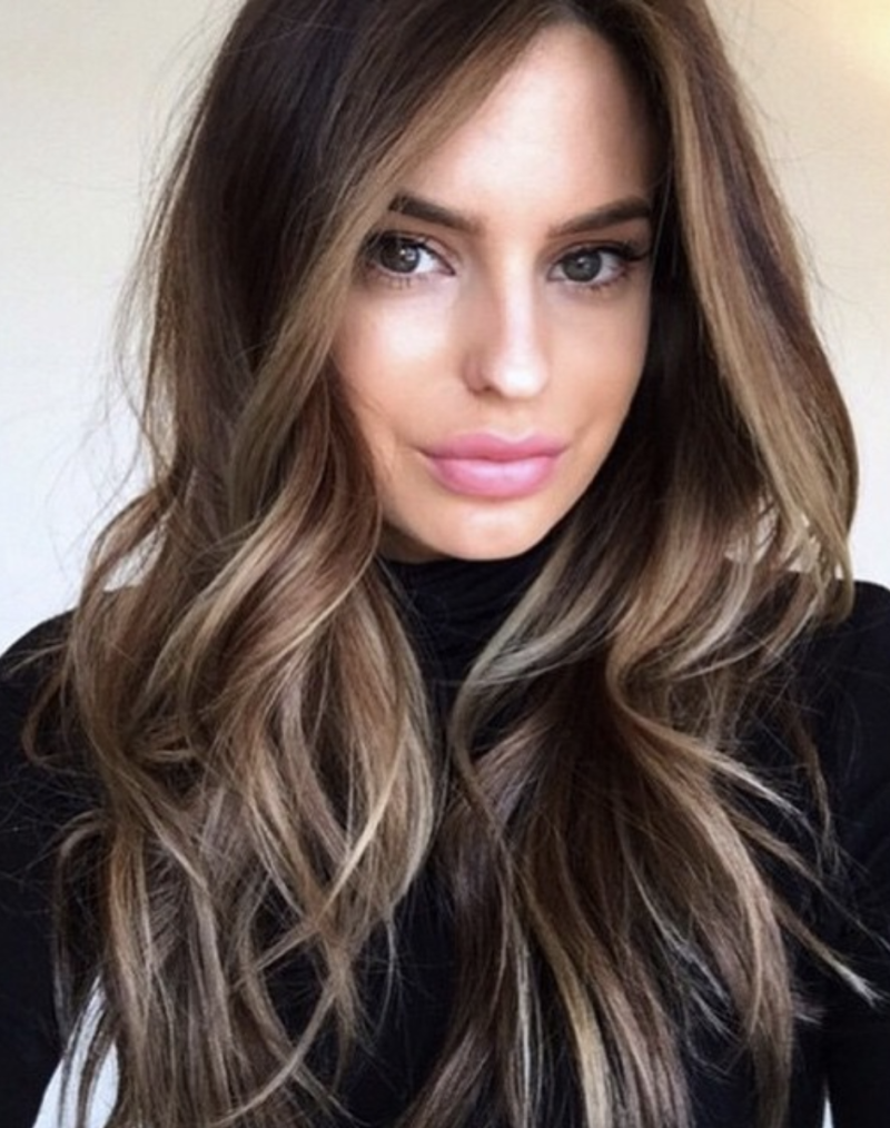 Шатуш балаяж для шатенок