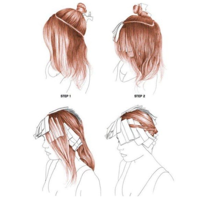 Окрашивание волос метод балаяж схема