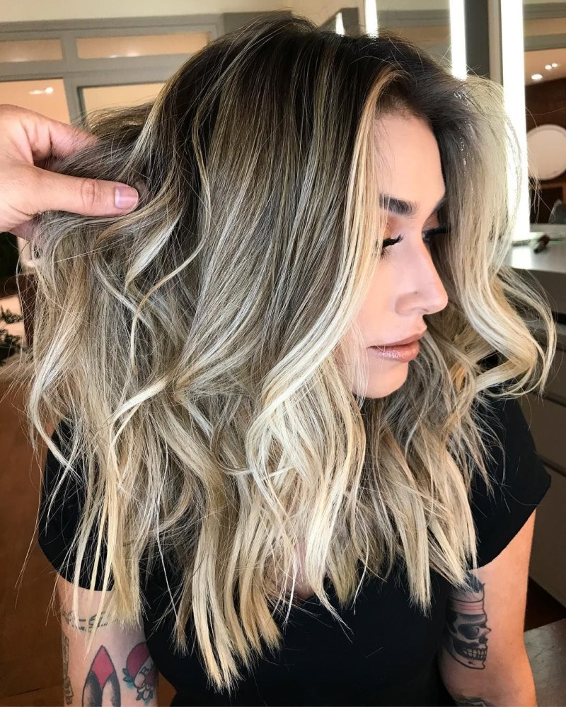 Контурное окрашивание волос на русые волосы