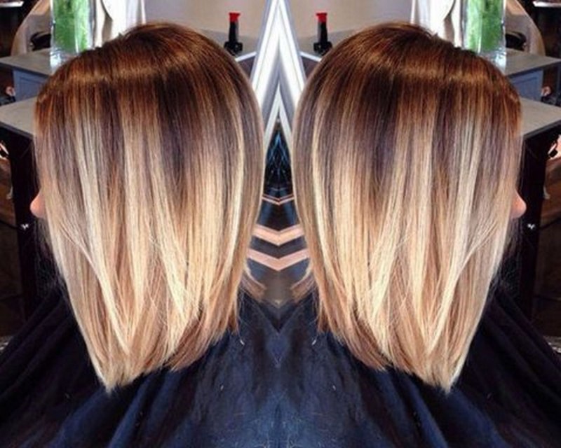 Омбре и балаяж на удлиненное каре