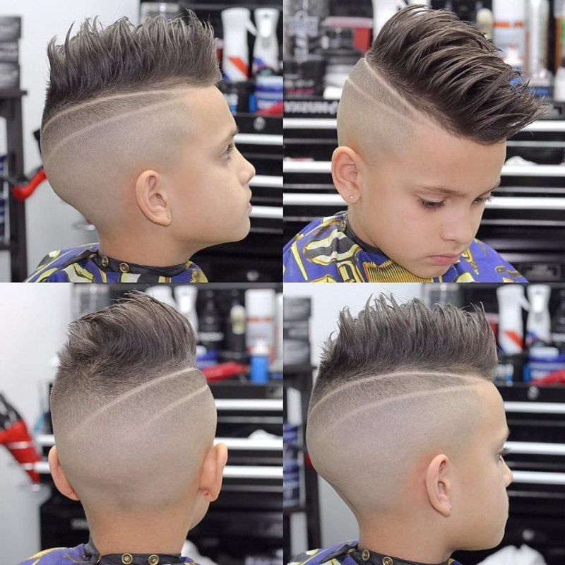 Стрижка с красными прядями