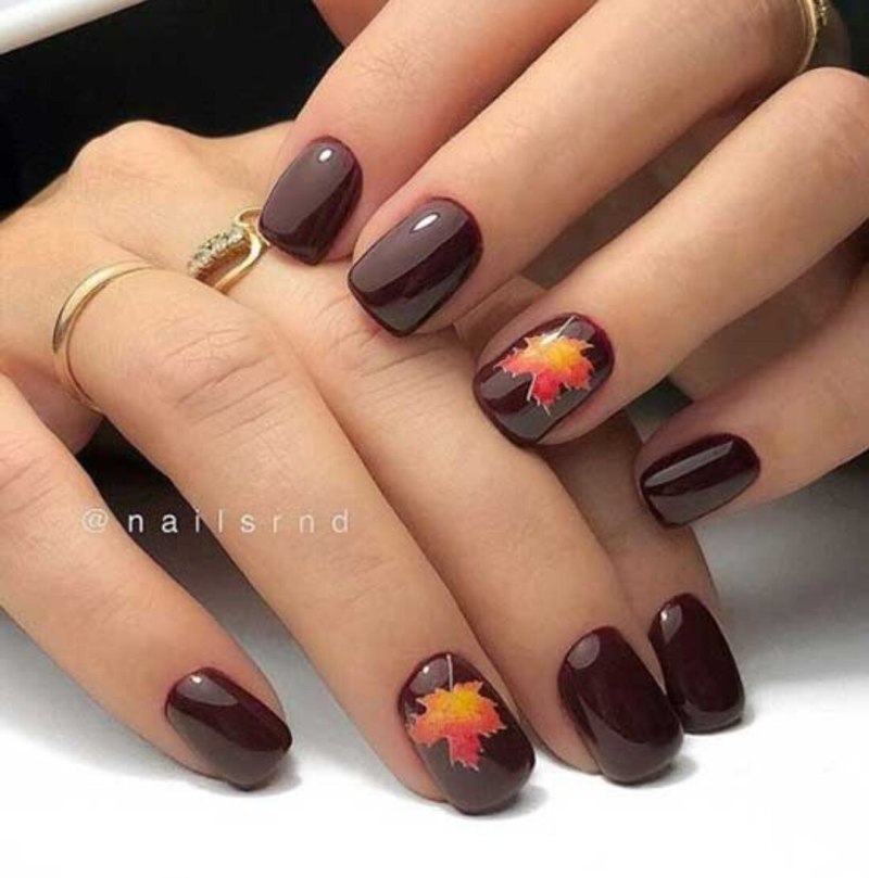 Красивый осенний маникюр