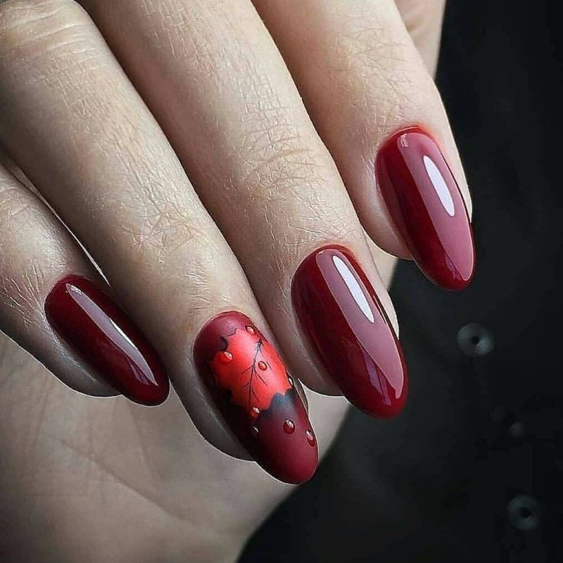 Яркий осенний маникюр