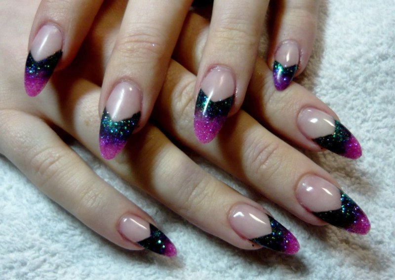 Маникюр на квадратные ногти