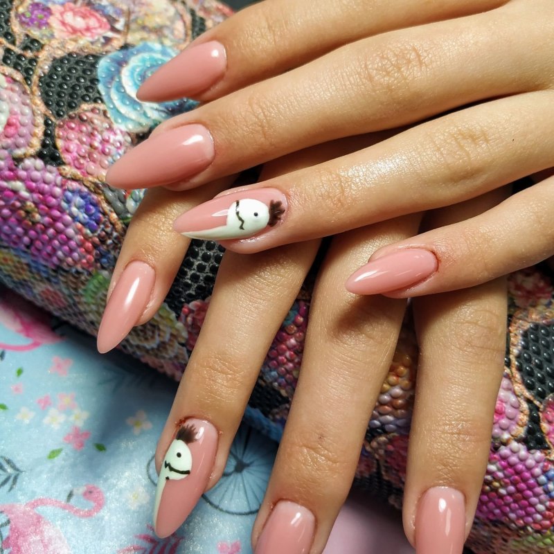 Маникюр гель лак наращивание