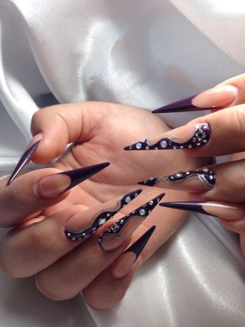 Маникюр на нарощенные ногти