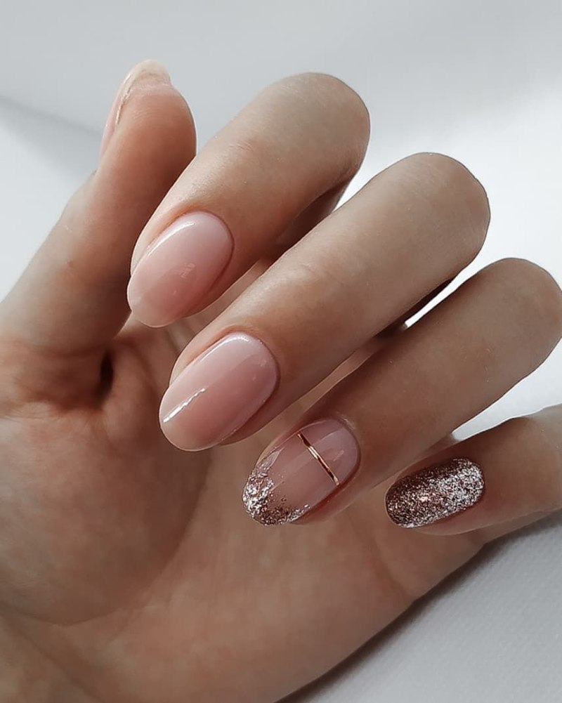 Короткие овальные ногти