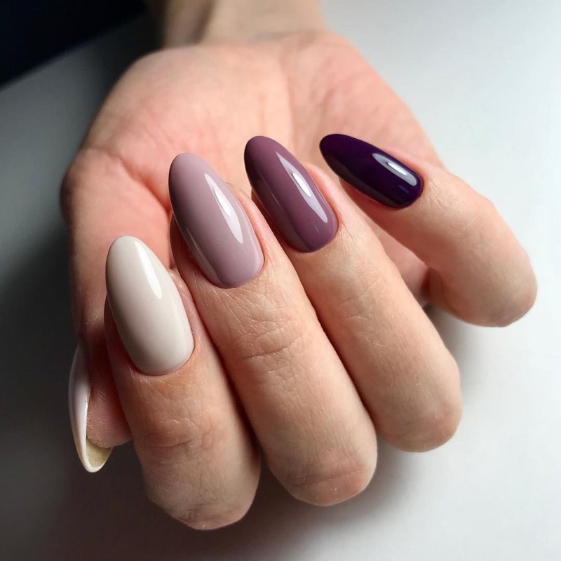 Однотонный маникюр