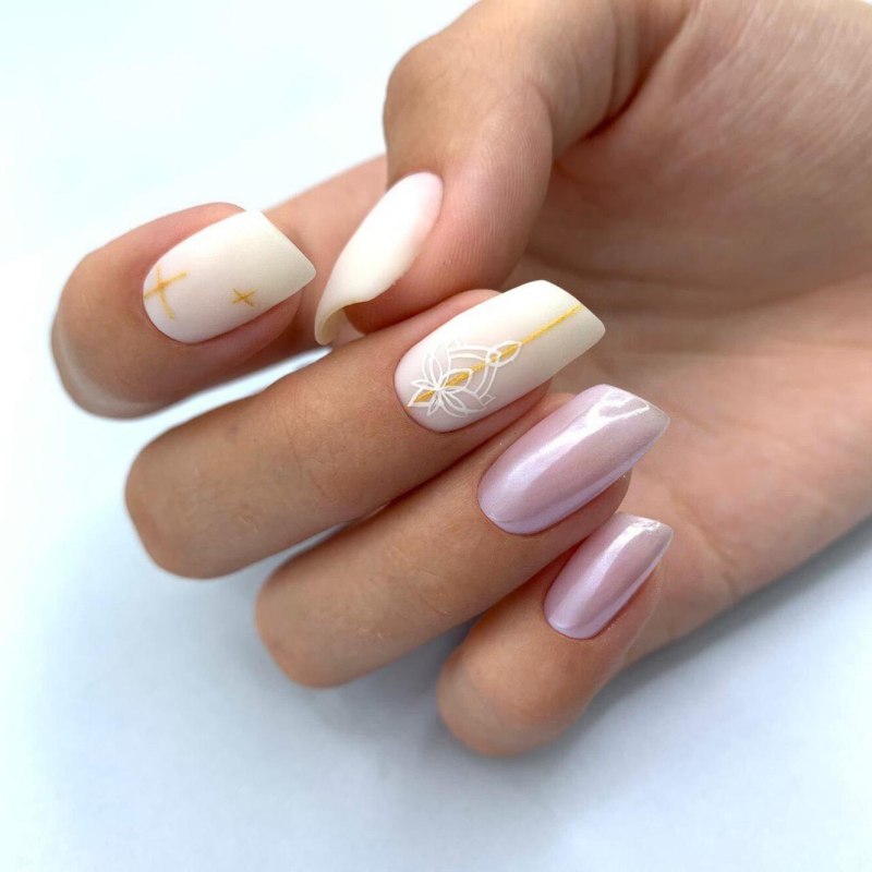 Скошенная форма ногтей