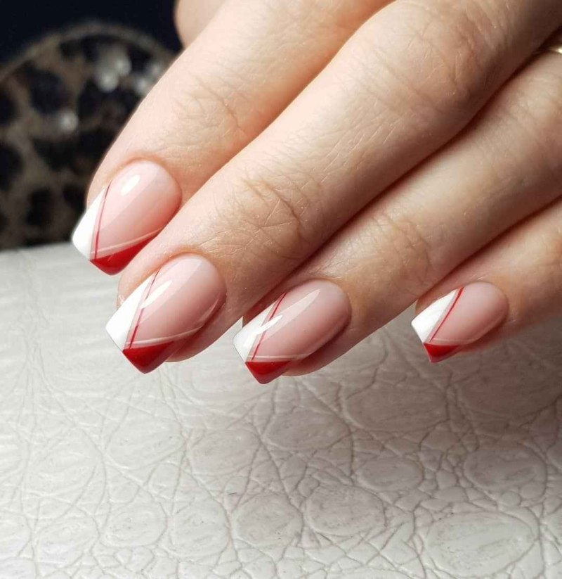 Скошенная форма ногтей