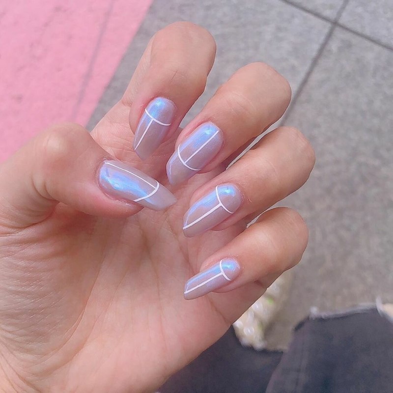 Маникюр квадратная форма необычный