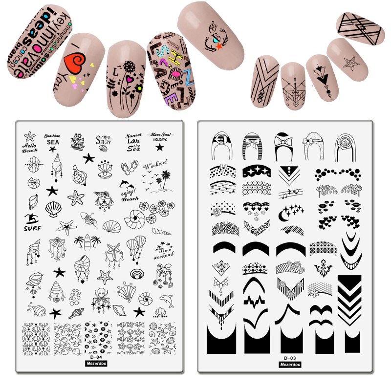 Маникюр с трафаретами