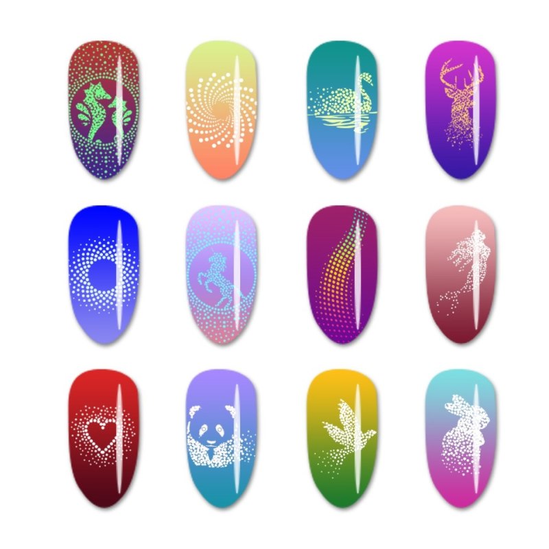 Наклейки на ногти шаблон