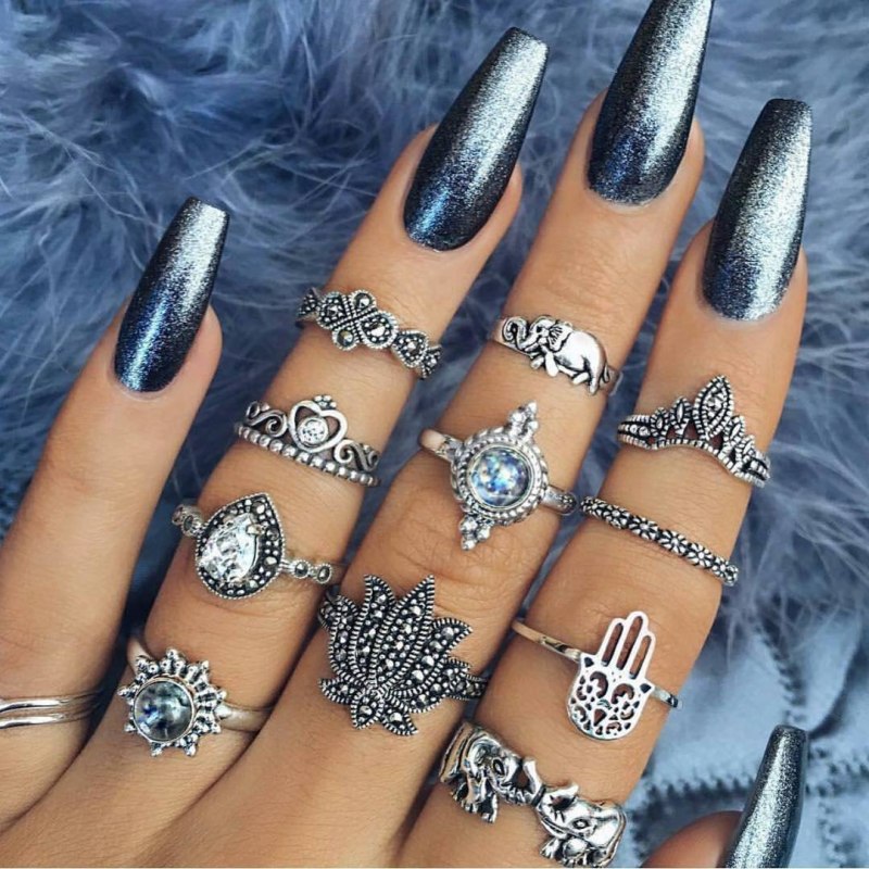 Модный маникюр на длинные ногти