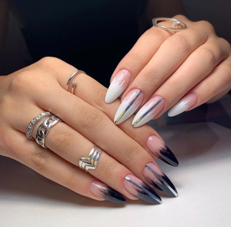 Маникюр на длинные ногти