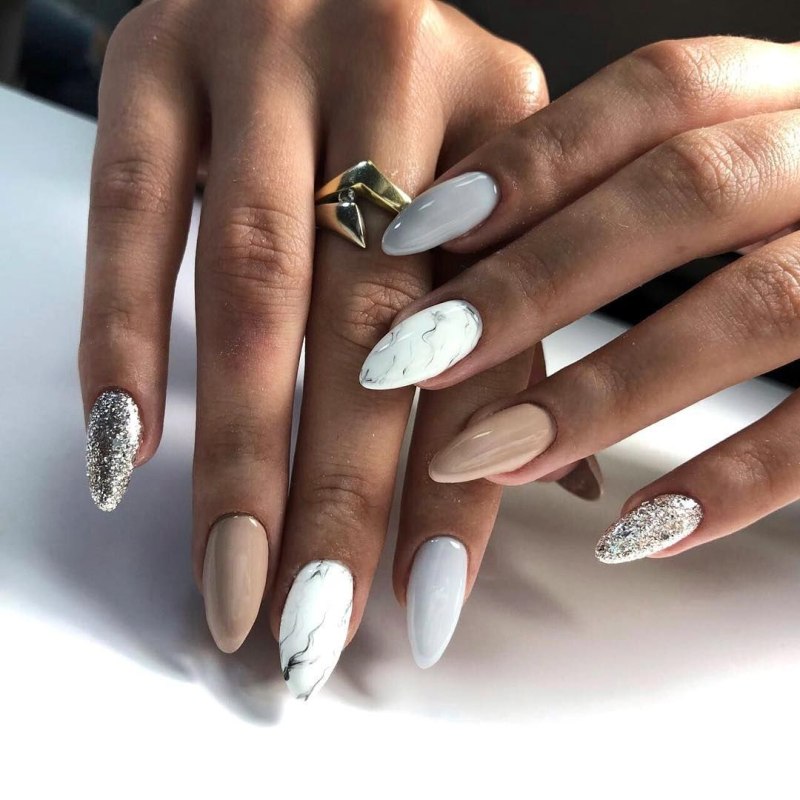 Маникюр 2022 мрамор мрамор
