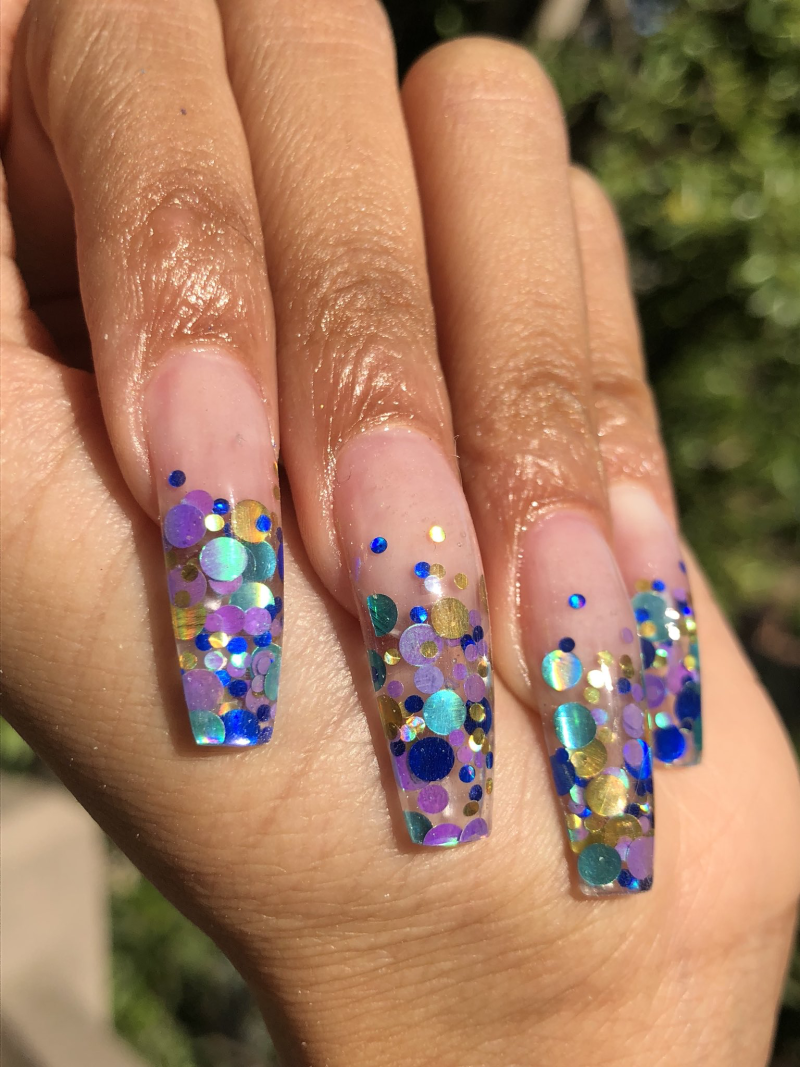 Сиреневый френч наискосок