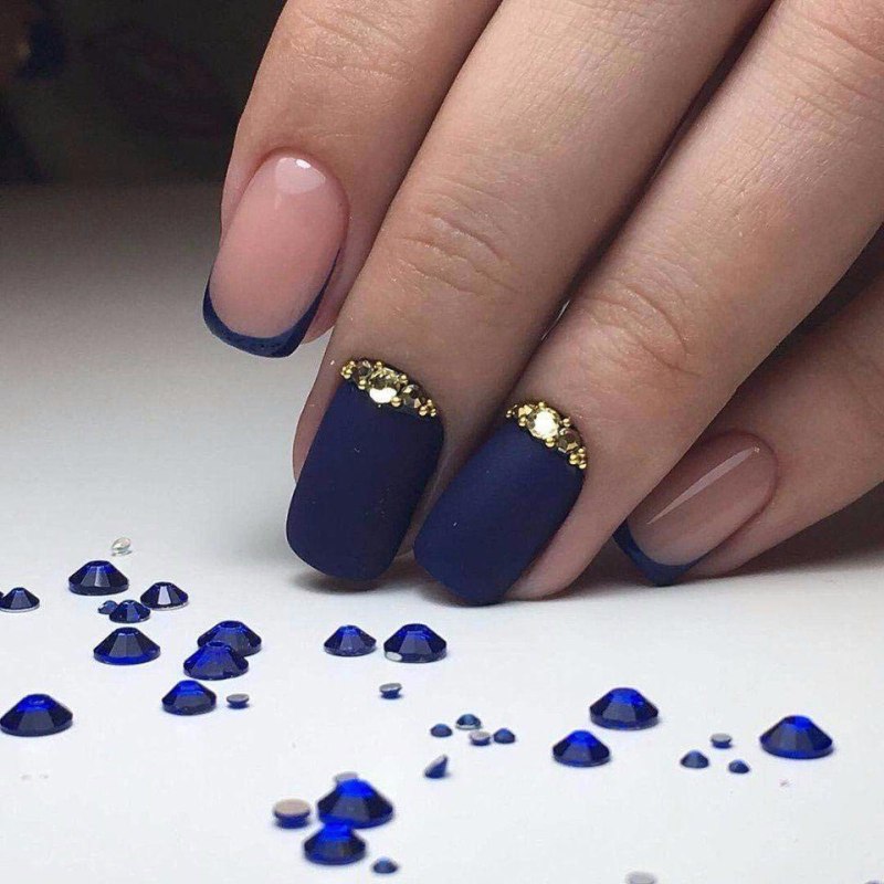 Шеллак синий матовый