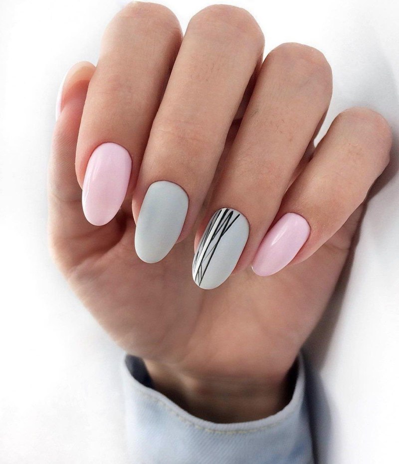 Летний офисный маникюр