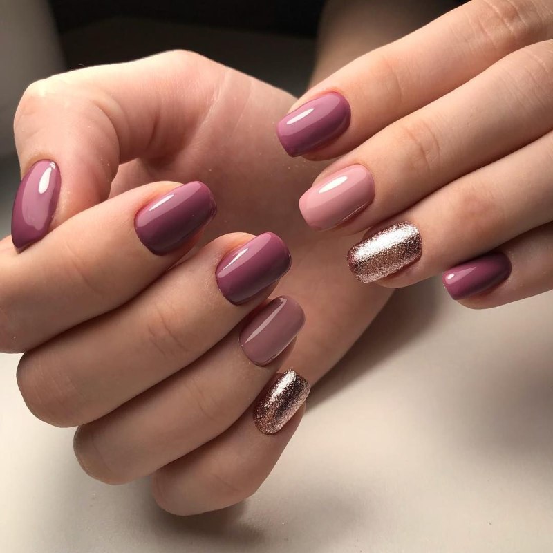 Красивые однотонные ногти