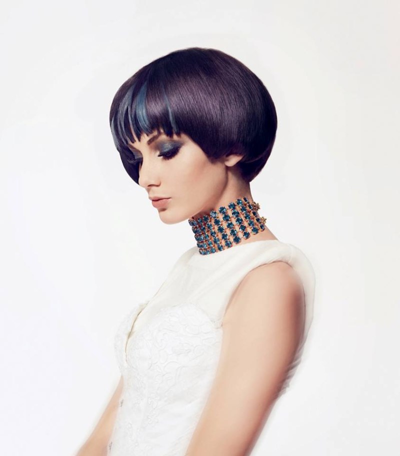 Стрижка Боб сессон на средние волосы