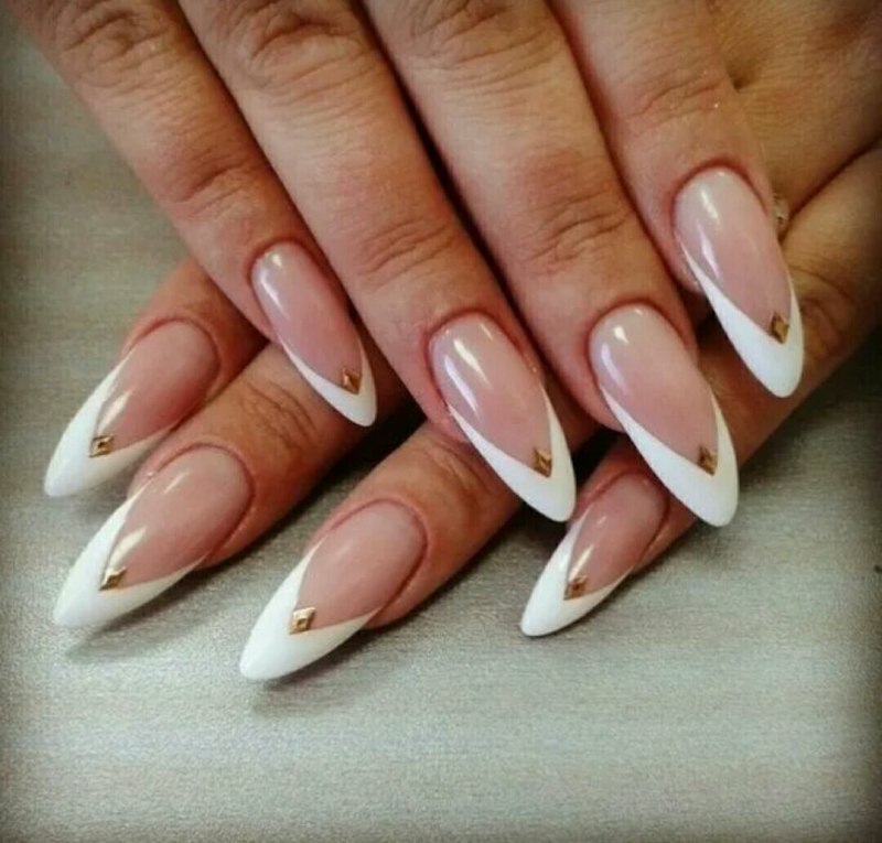 Френч на острые ногти