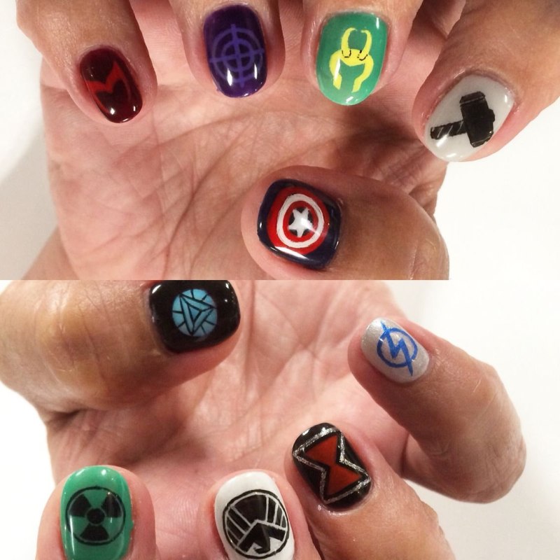 Маникюр с героями Марвел