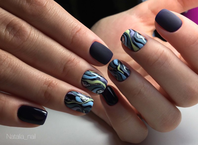 Дизайн ногтей квадрат