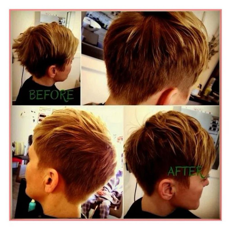 Стрижка Пикси вид сбоку