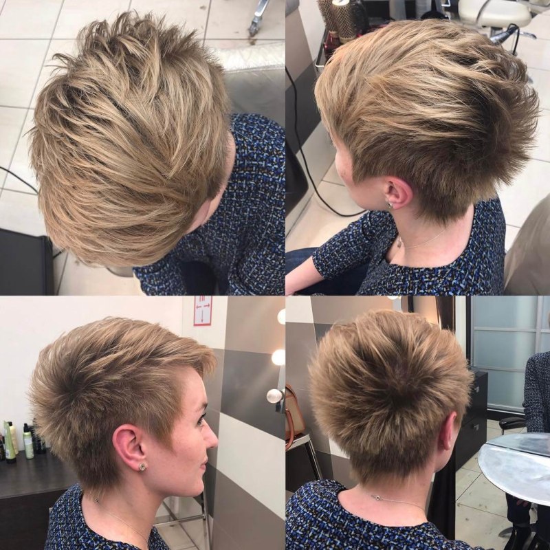 Стрижка Пикси сзади