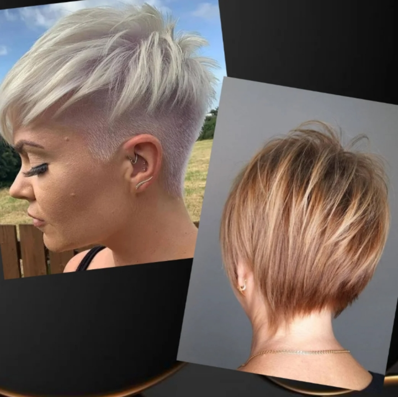 Стрижка Пикси несведенные зоны