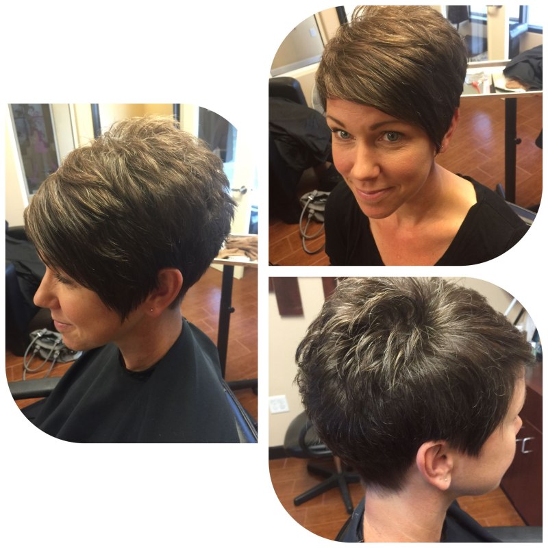 Стрижка Пикси вид со всех сторон