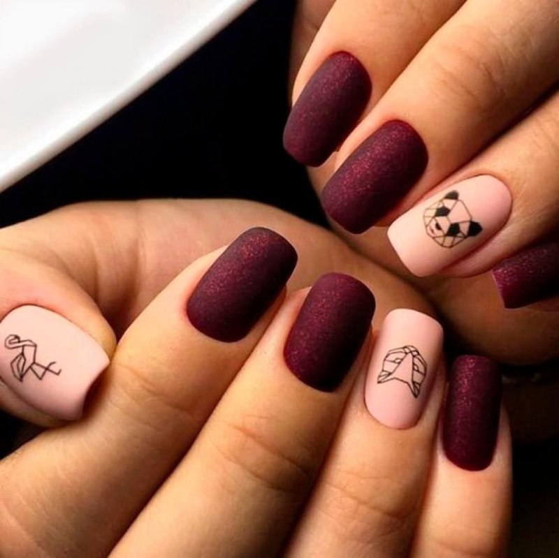 Матовый маникюр