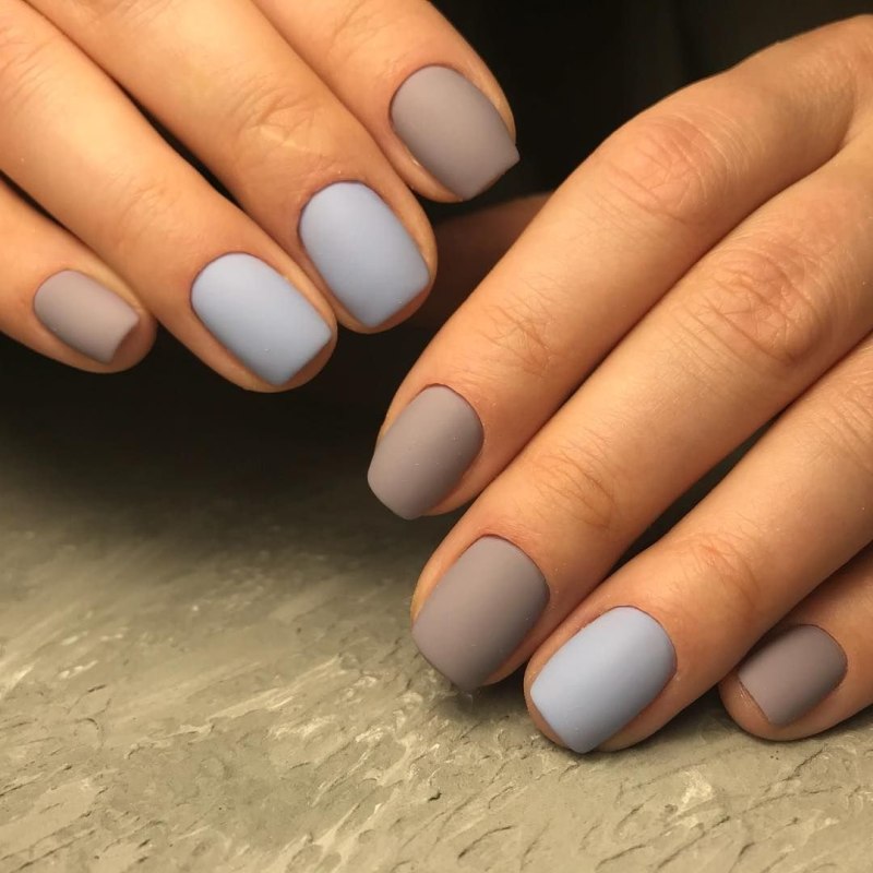 Матовый маникюр