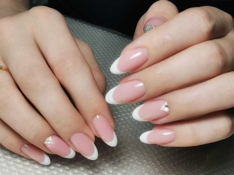 Френч на квадратных ногтях