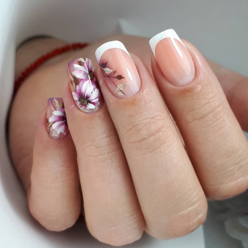 Френч с цветами