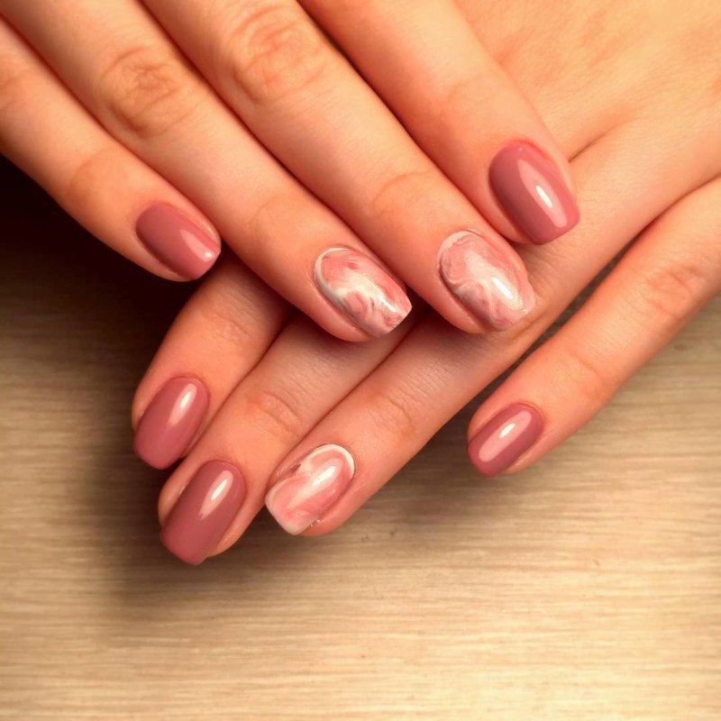 Натуральный маникюр гель лаком