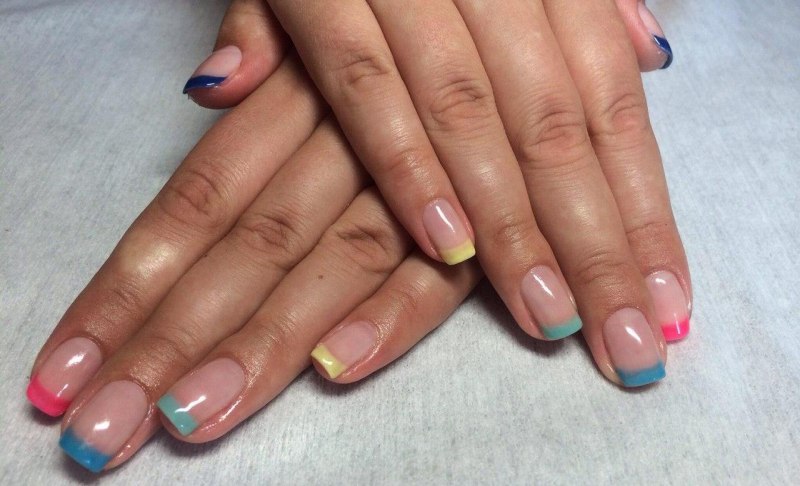 Разноцветный френч