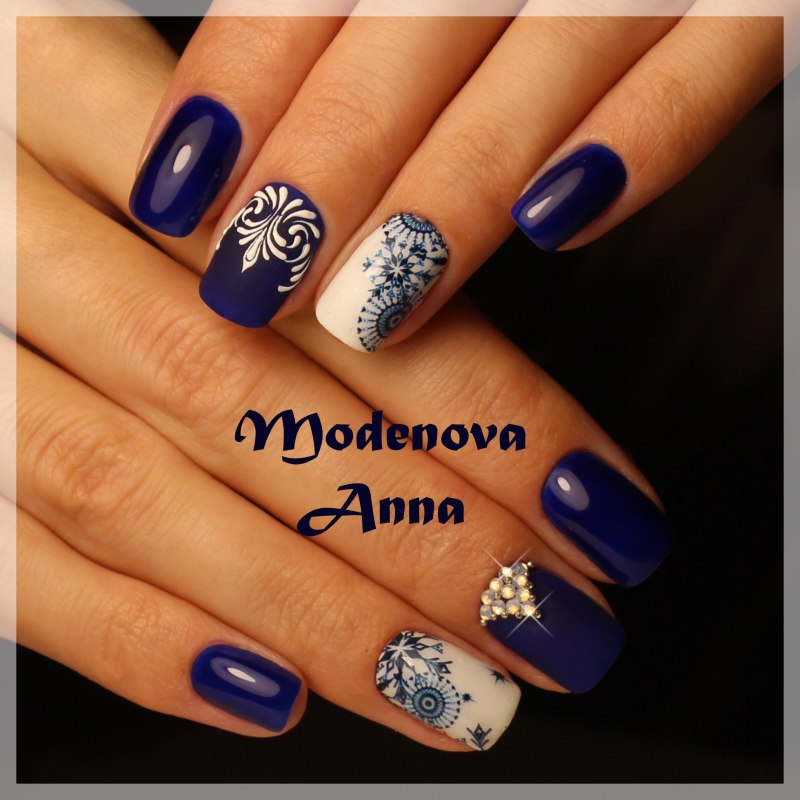 Анна Малинко осенний маникюр