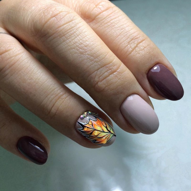 Осенний дизайн ногтей