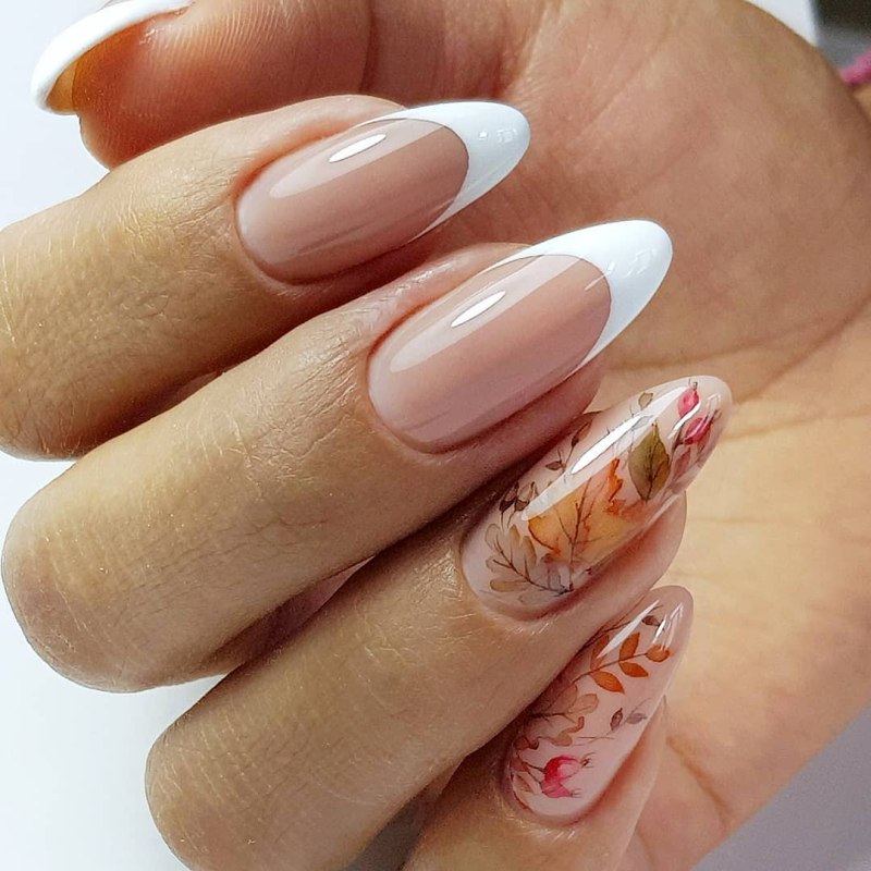 Осенний маникюр френч